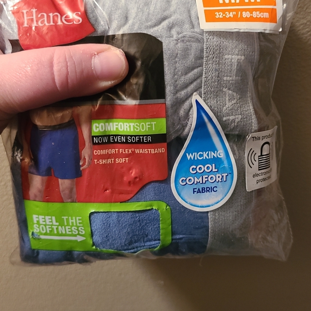 Hanes Men's ComfortSoft Boxer Briefs - Blue and Gray